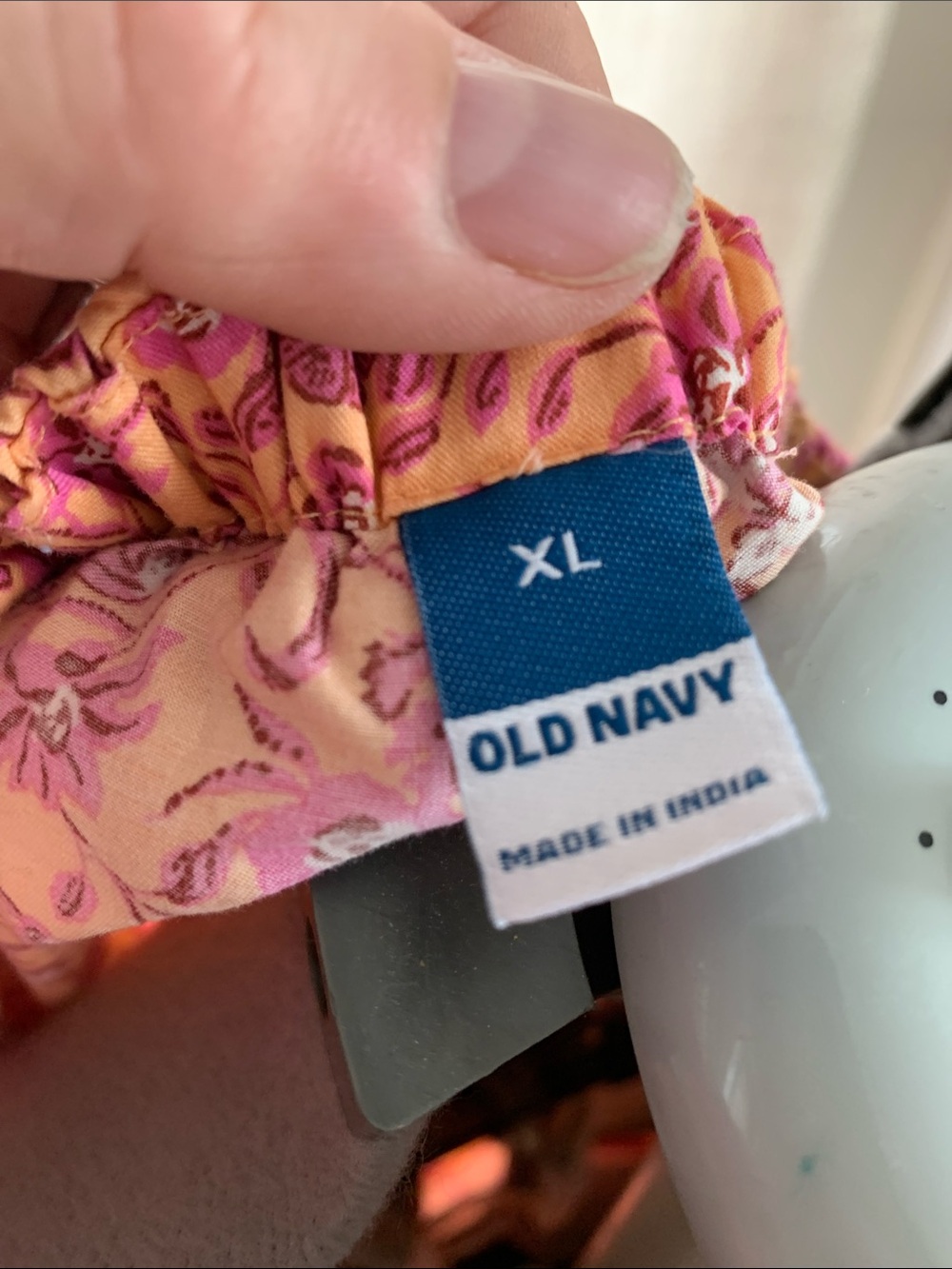 Old Navy Pink and Orange Floral Off-Shoulder Top - Picture 4 of 6